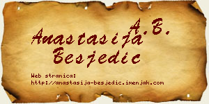 Anastasija Besjedić vizit kartica